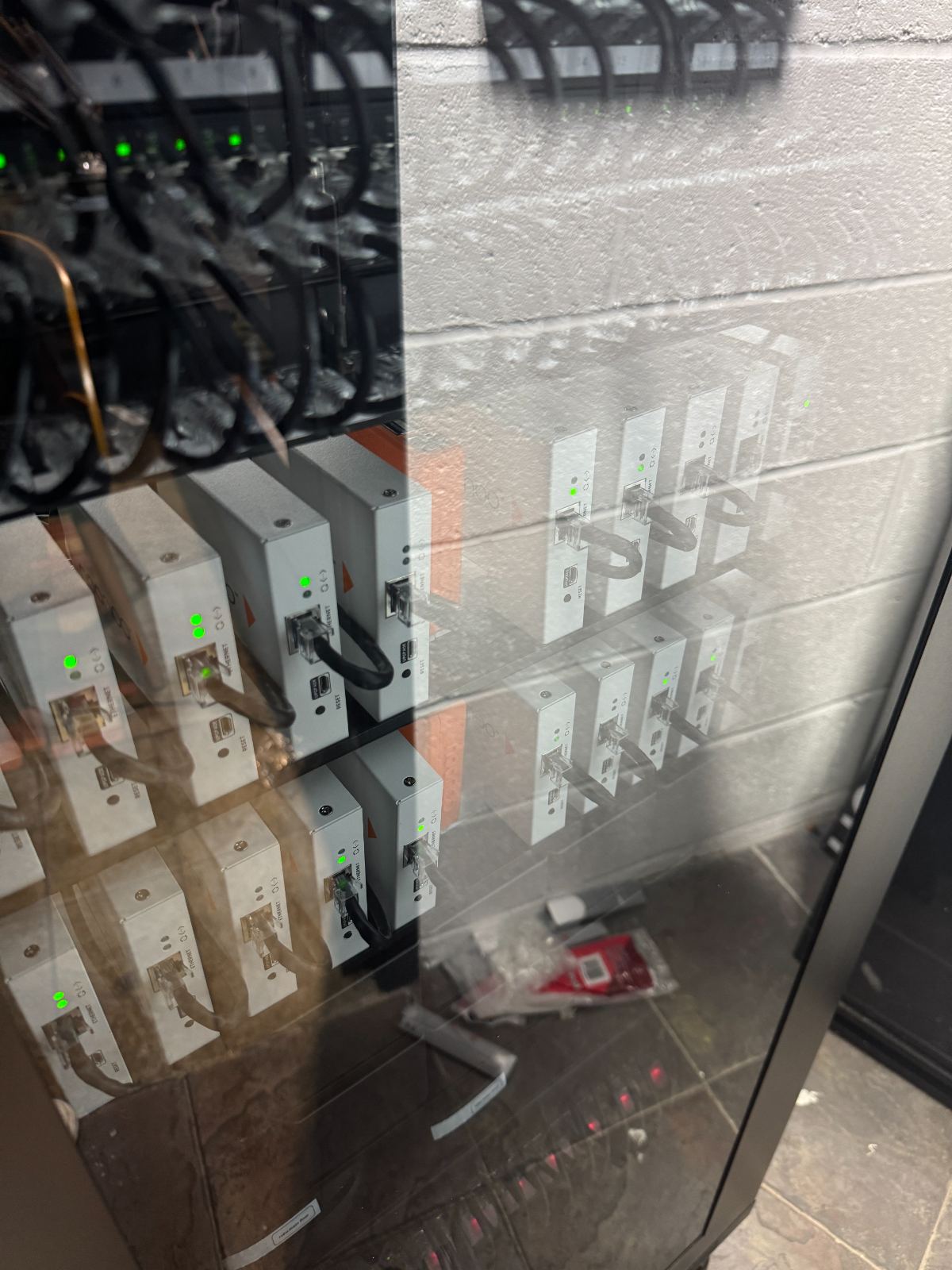 The full rack elevation, patched top to bottom