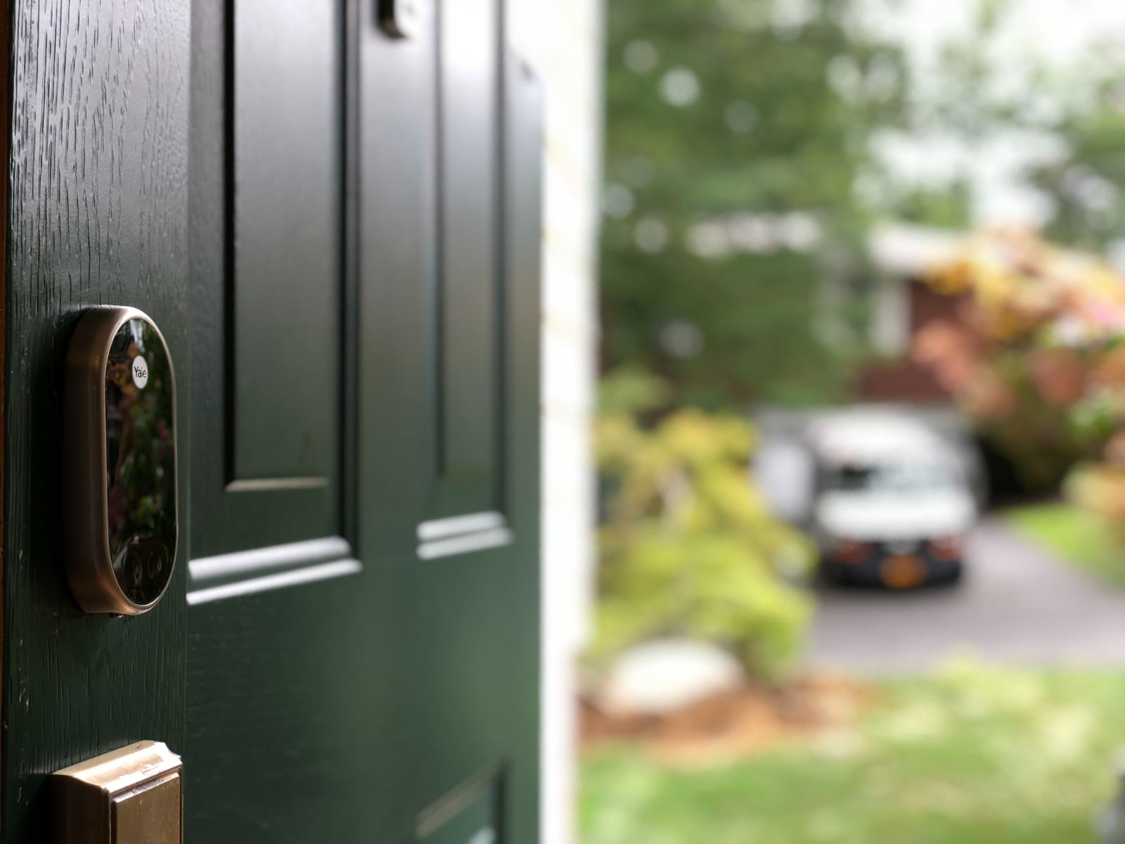 A doorbell camera covering the front entry