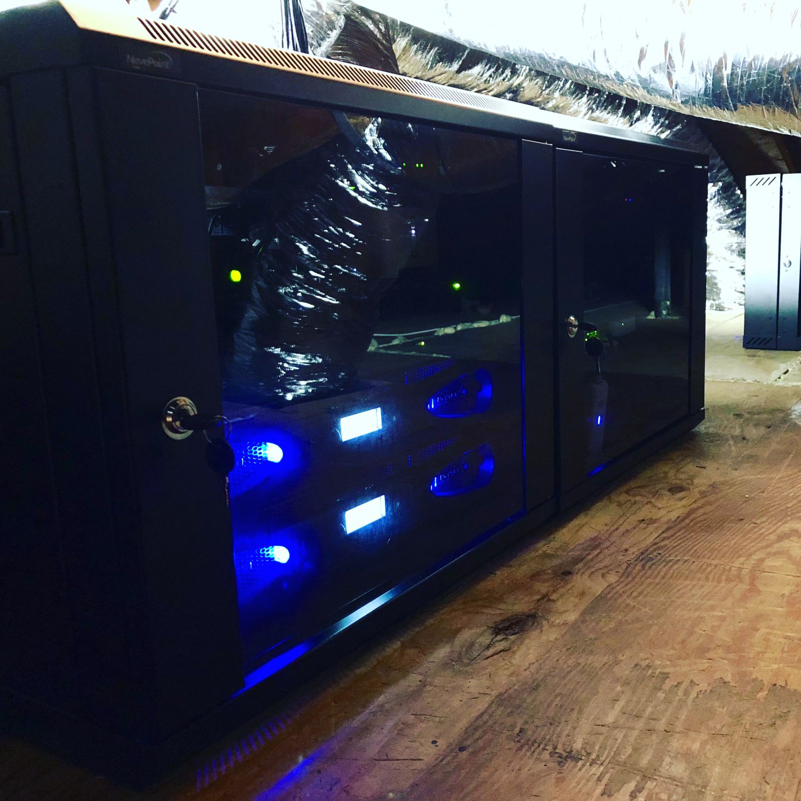 The recorder and rack serving the house